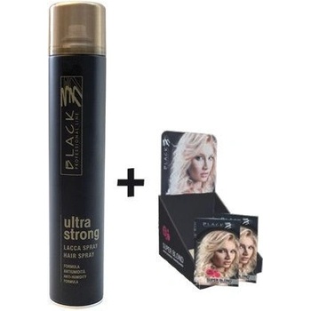 Black professional ultra strong Hair spray 750 ml