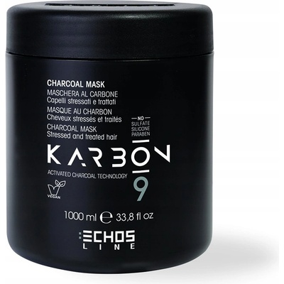 Echosline Charcoal Mask maska na vlasy s aktívnym uhlím 1000 ml