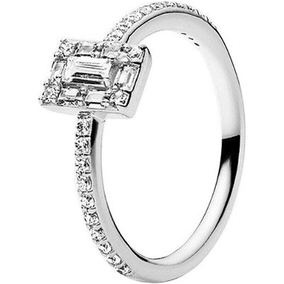 DELIS Сребърен пръстен от проба 925, jw518, модел с цирконий, с родиево покритие (jw518)