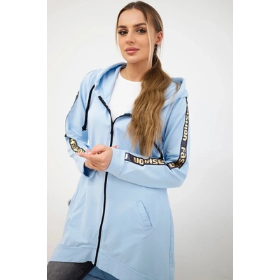 Kesi Zip-up sweatshirt in back cyan