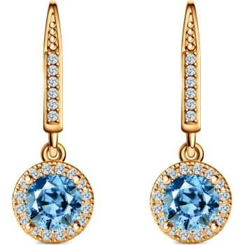 SAVICKI Обеци This is Love: злато, сини лабораторни диаманти, лабораторни диаманти