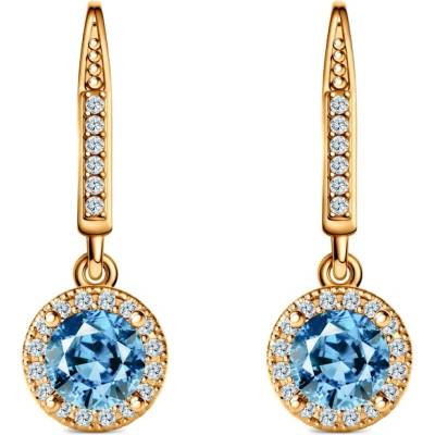 SAVICKI Обеци This is Love: злато, сини лабораторни диаманти, лабораторни диаманти