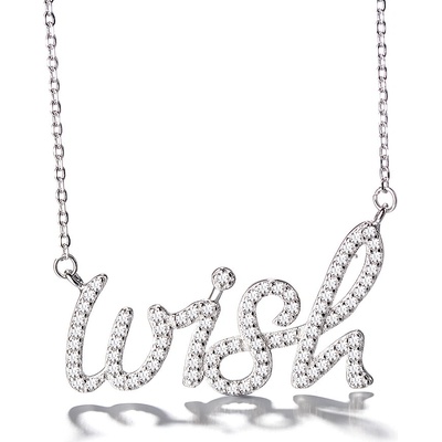 DELIS Сребърна верижка с родийно покритие, модел желание, jw874 (jw874)