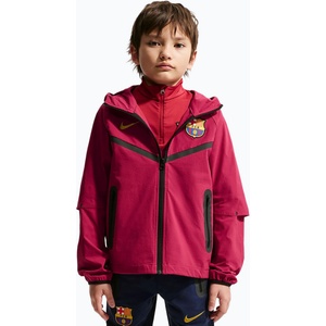 Nike Детско футболно яке Nike FC Barcelona Tech Full Zip noble red/black/mineral yellow