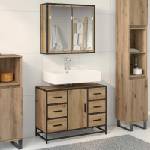 vidaXL Комплект мебели за баня 2 бр. Дъб 80 x 33 x 60 см (3402430)