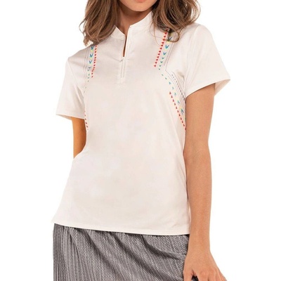 Lucky In Love Dámska polokošeľa Quick Sand S/S biela