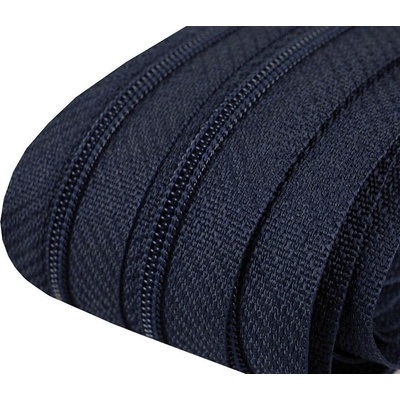 Pro Háčkování Zip spirálový 3 mm metráž - tmavě modrá 5 m