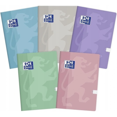Oxford Zošit Touch Pastel B5 60L kockovaný s okrajom mäkká obálka