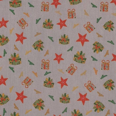 Dekoračná látka šedá, darčeky, š.140