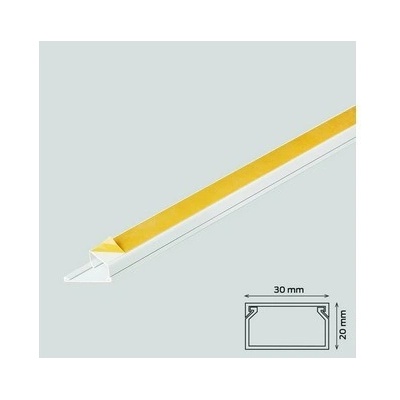 Canalux Žľab so samolepiacou páskou 30 x 20 mm biely