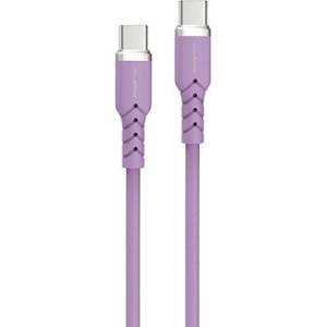 Powerton ENERGY PASTEL EDITION USB-C кабел, 60W, 1 м, силиконов, лилав (WP60WV)