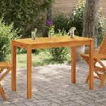 vidaXL Градинска трапезна маса 110x55x75 см масивна акация (366368)