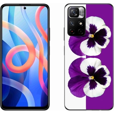 mmCase Gelové Xiaomi Redmi Note 11S 5G - fialovobílý květ