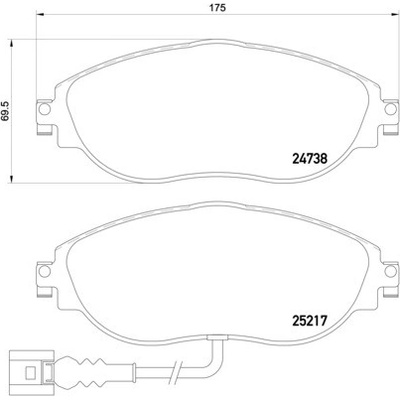 BREMBO Sada brzdových platničiek kotúčovej brzdy P85131