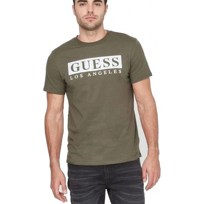 Guess pánské tričko Greg Tee zelenkavé