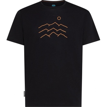 Icebreaker Merino Blend 125 Cool-Lite Sphere SS Tee Across the Peaks Размер: L / Цвят: черен