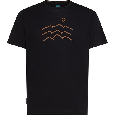Icebreaker Merino Blend 125 Cool-Lite Sphere SS Tee Across the Peaks Размер: L / Цвят: черен