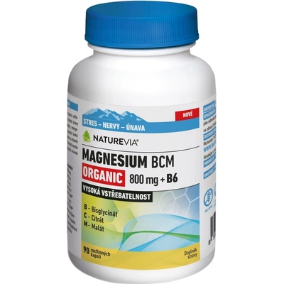 Biovit NatureVia Magnesium Organic BCM 800mg +B6 90 kapslí