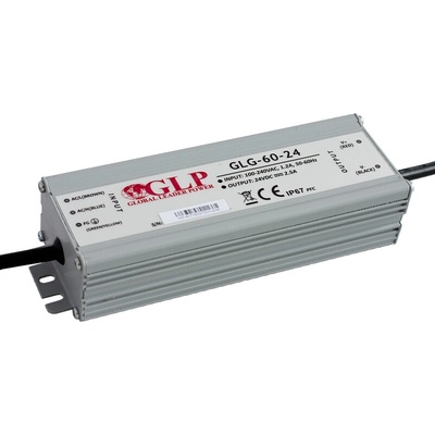 MI6, 60W Profesionální napájecí zdroj, GLG-60-24, 24V, 2,5A, IP67