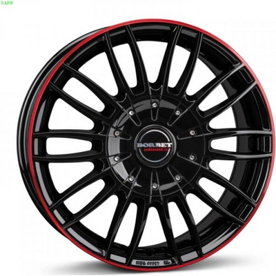 Borbet CW3 7,5x18 5x160 ET50 black red ring
