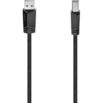 Hama 00200604 USB, USB 2.0 USB-A zástrčka, USB-B zástrčka, 5m, černý