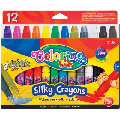 Colorino Kids Twist-Up farebné mäkké voskovky 12 ks