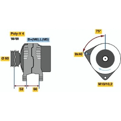 Alternátor BOSCH 0 986 045 201