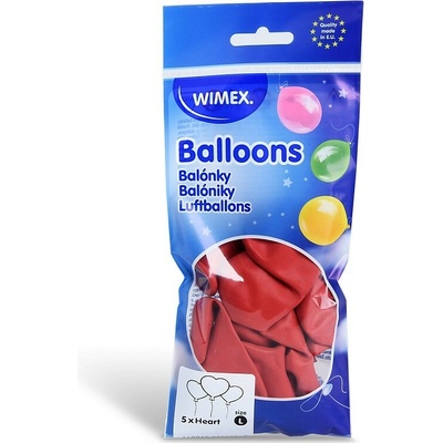Wimex nafukovací balónek Srdce průměr 35 cm, červený