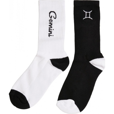 Urban Classics Balík ponožiek 2 páry Zodiac Socks 2-Pack black/white gemini