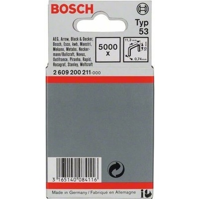 Sponky do sponkovaček Bosch PTK 3,6 LI, PTK 14 E Duotac, HT 14 a HMT 57 - 10x0.74x11.4mm, 5000ks, typ 53 (2609200211) – Zbozi.Blesk.cz