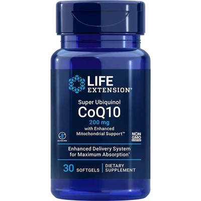Life Extension Super Ubiquinol CoQ10 with Enhanced Mitochondrial Support 30 ks 200 mg