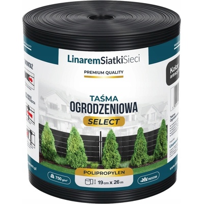 Stínící panelové pásy Select antracitová 19 cm x 26 m polypropylen Linarem UV+
