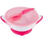 Babyono Купа с капак и лъжичка Babyono - 1063/01, розова (5901435411803)