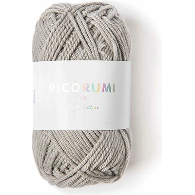 Rico Design Bavlnená háčkovacia priadza Ricorumi dk odtieň 004 perlově šedá - 1 ks
