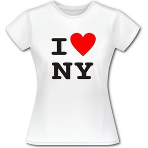Fruit of the Loom Тениска с надпис - I love NY