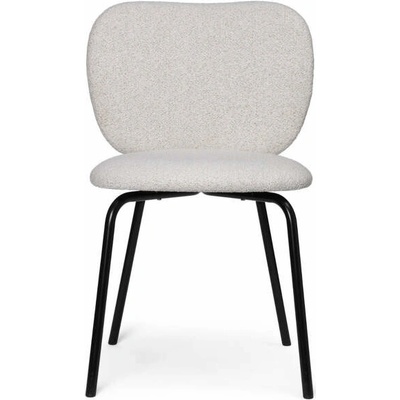 Ferm Living Rico Side Chair Soft Bouclé off-white / black