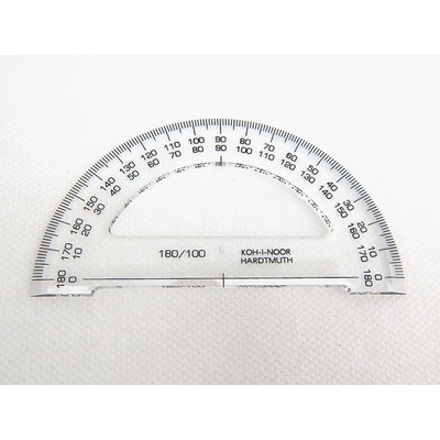 Koh-i-noor 746168 Úhloměr čirý 180 stupňů malý