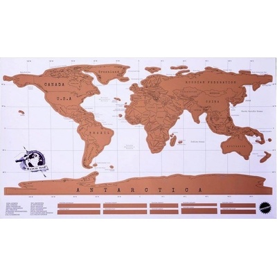 Stírací mapa světa Deluxe 86 x 52 cm