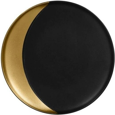 RAK Porcelain Metalfusion talíř hluboký 27 cm černozlatý RAK-MFMODP27GB