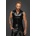 Noir Handmade H066 Snake Wetlook Sleeveless Zip-Up Top with Sheer Hood L