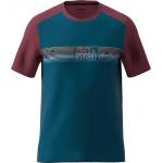 Zimtstern Мъжка фланелка с къс ръкав за колоездене Zimtstern Trailflowz Shirt S/S Cycling jersey - French Navy / Windsor Wine (056-2087-0211)