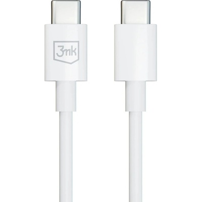 3mk Protection Кабел 3MK Hyper Cable, от USB-C(м) към USB-C(м), 1.2m, 100W, бял