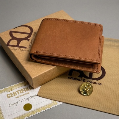 Na přání originál vlastní text motiv fotka na kožené peněžence. Hnědá pánská kožená peněženka BEORIGINAL monogram text nebo fotka monogram a text