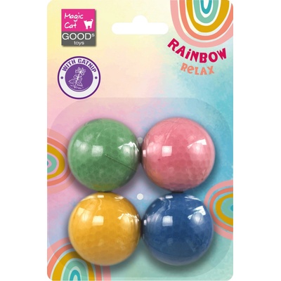 Magic Cat Rainbow Relax loptičky penové 4 cm 4 ks