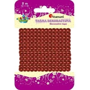 TITANUM Sequins on tape 6mm 2m red