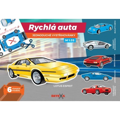 Betexa zásilková služba Rychlá auta Jednoduché vystřihovánky