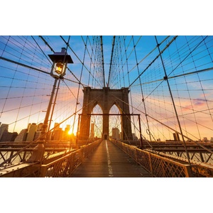 DIMEX ART Флизелинов фототапет бруклински мост при залез слънце 375 x 250 см
