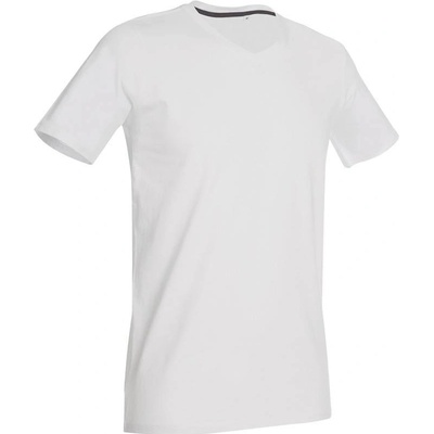 Stedman tričko Clive V-Neck white biele