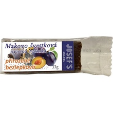 Josef's Snacks Bezlepková tyčinka švestka mák 33 g