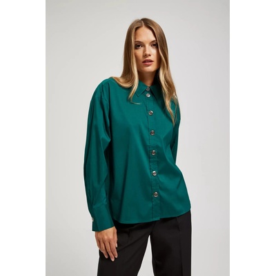 Moodo Смарагдова блуза с декоративни копчета Moodo Moodo | Zelen | ЖЕНИ | XXL